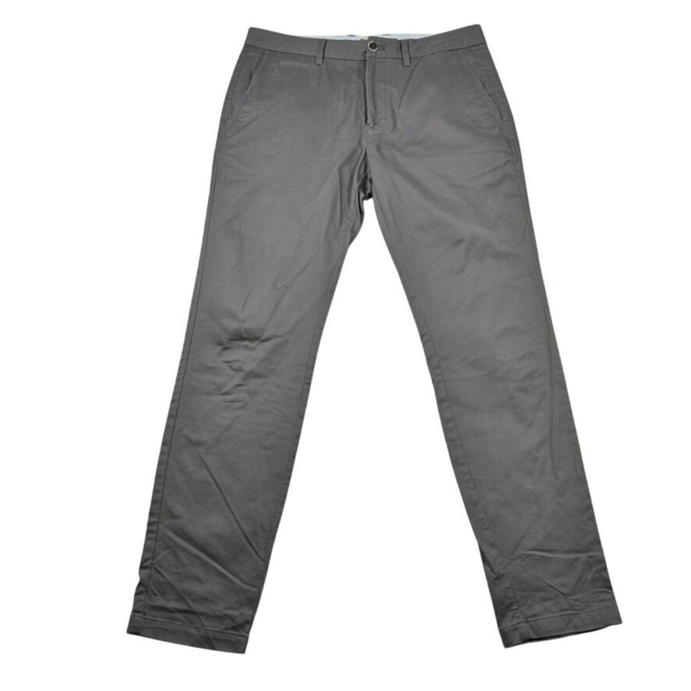 Perk Feel Good Chinos Mens 33x32 Slim Fit Stretch Charcoal Gray Pants